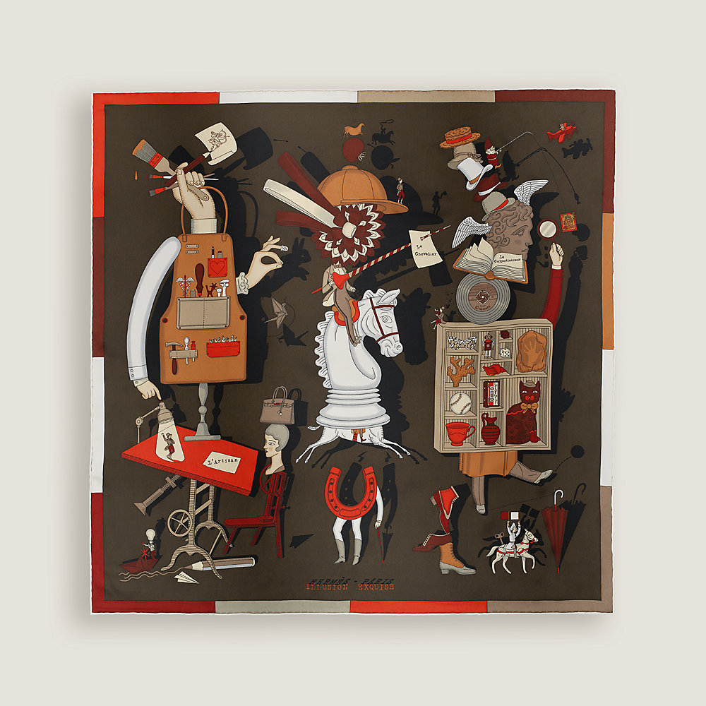HERMES セーブル店限定 コレクター Carre 70 Les Parisiennes Hermes 'Les Parisiennes De Kiraz' Silk Scarf 70 w/ Box